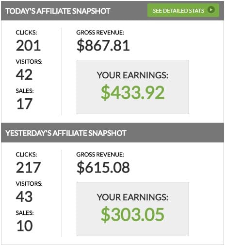 Historical JVZoo affiliate snapshot 11