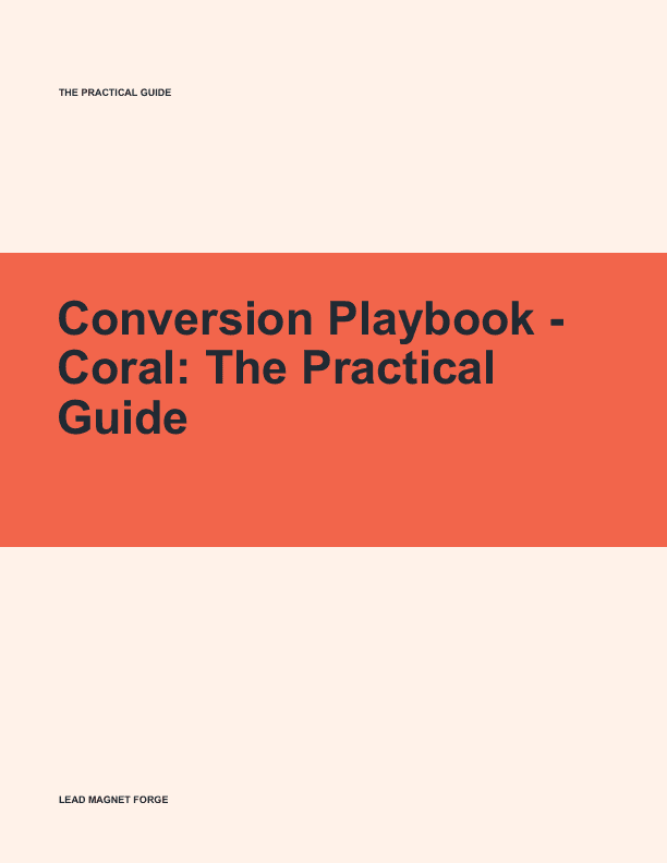 Conversion Playbook - Coral cover preview