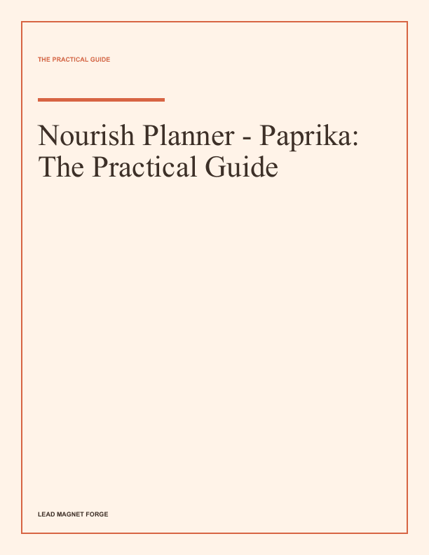 Nourish Planner - Paprika cover preview