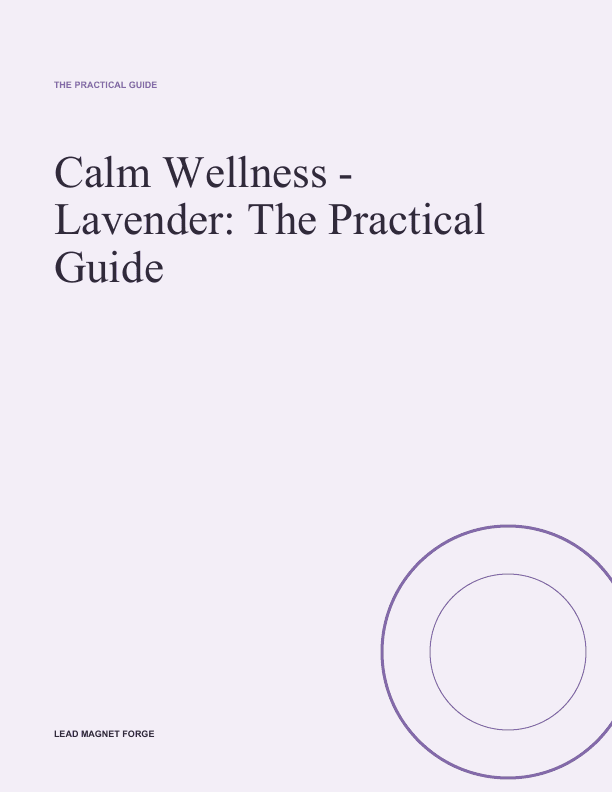 Calm Wellness - Lavender cover preview
