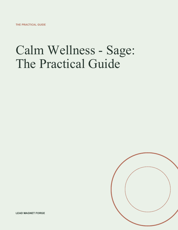 Calm Wellness - Sage cover preview