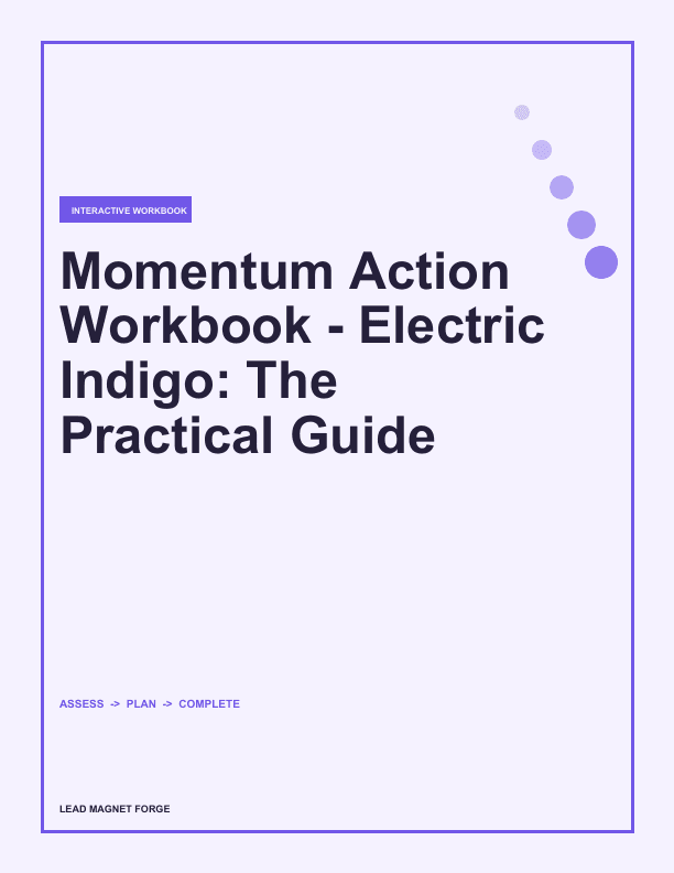 Momentum Action Workbook - Electric Indigo cover preview