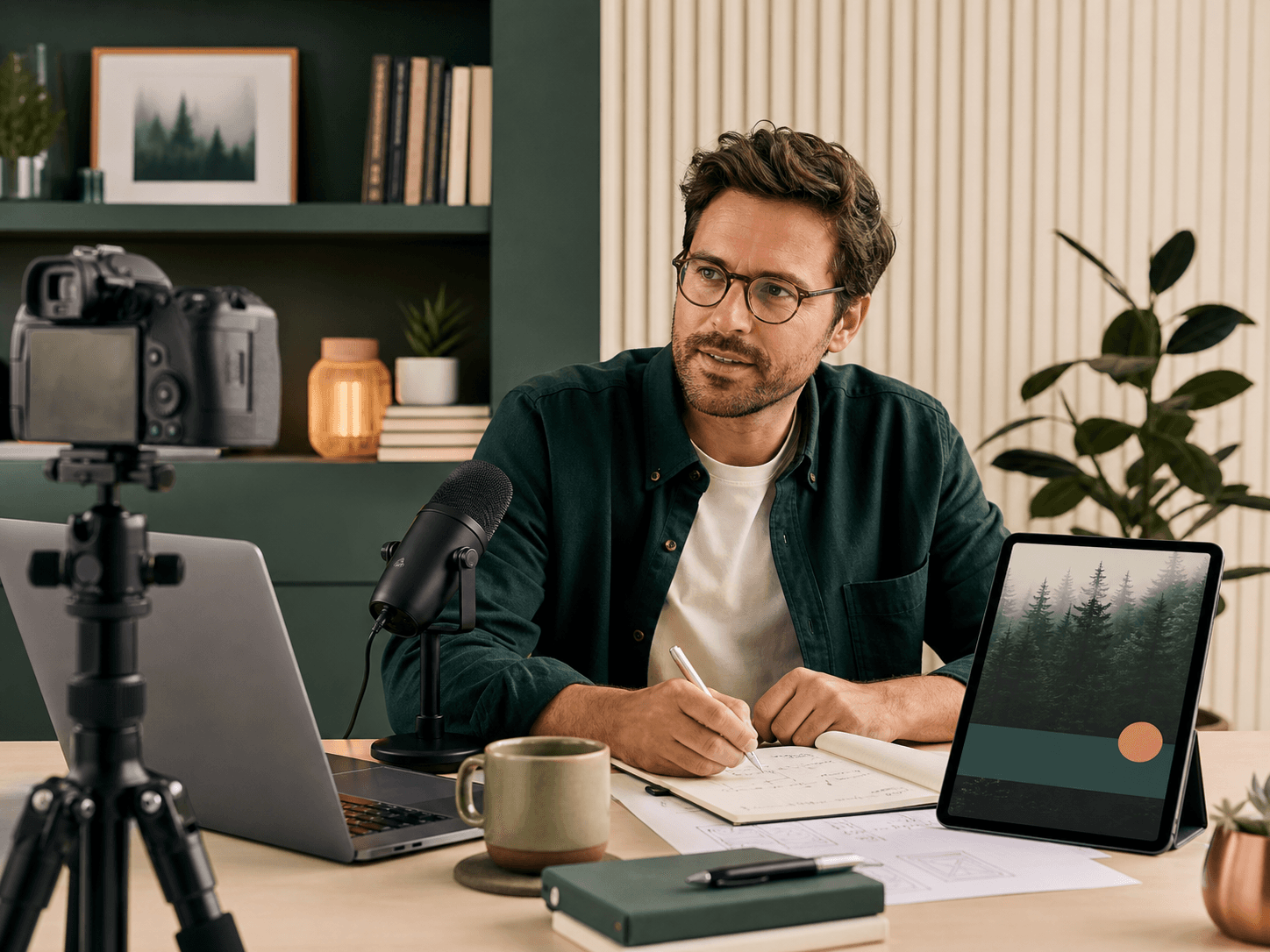 Creator planning a newsletter lead magnet